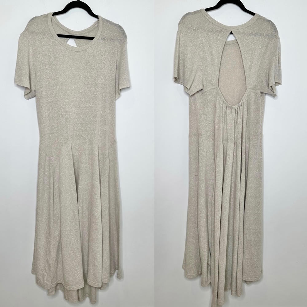 Free People Beach Open Back Asymmetric Maxi Dress